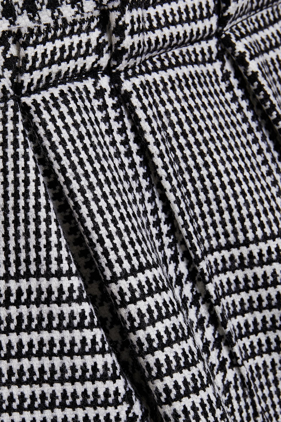 Alexander Mcqueen Layered Prince Of Wales Checked Wool Shorts In Black