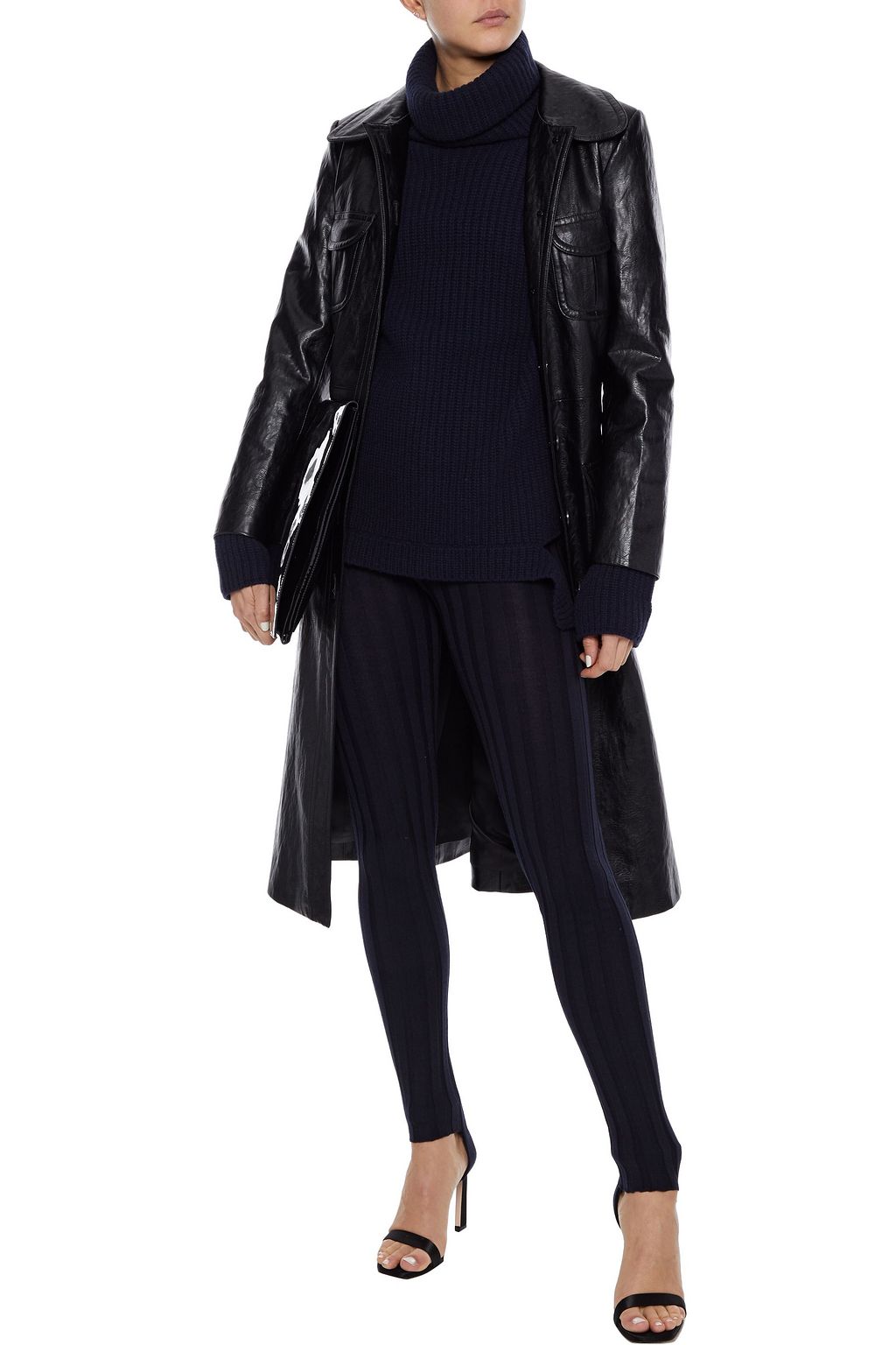 HELMUT LANG Ribbed wool-blend stirrup leggings
