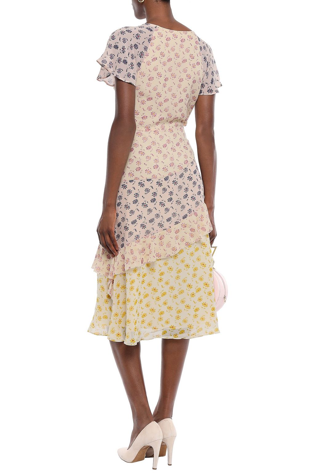 JOIE Orita B wrap-effect floral-print silk-georgette midi dress