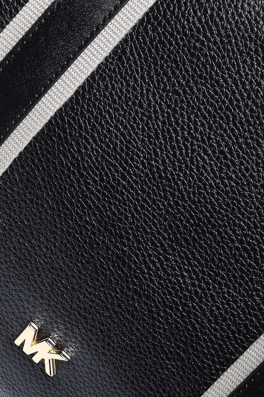 MICHAEL MICHAEL KORS Grosgrain-trimmed pebbled-leather tote