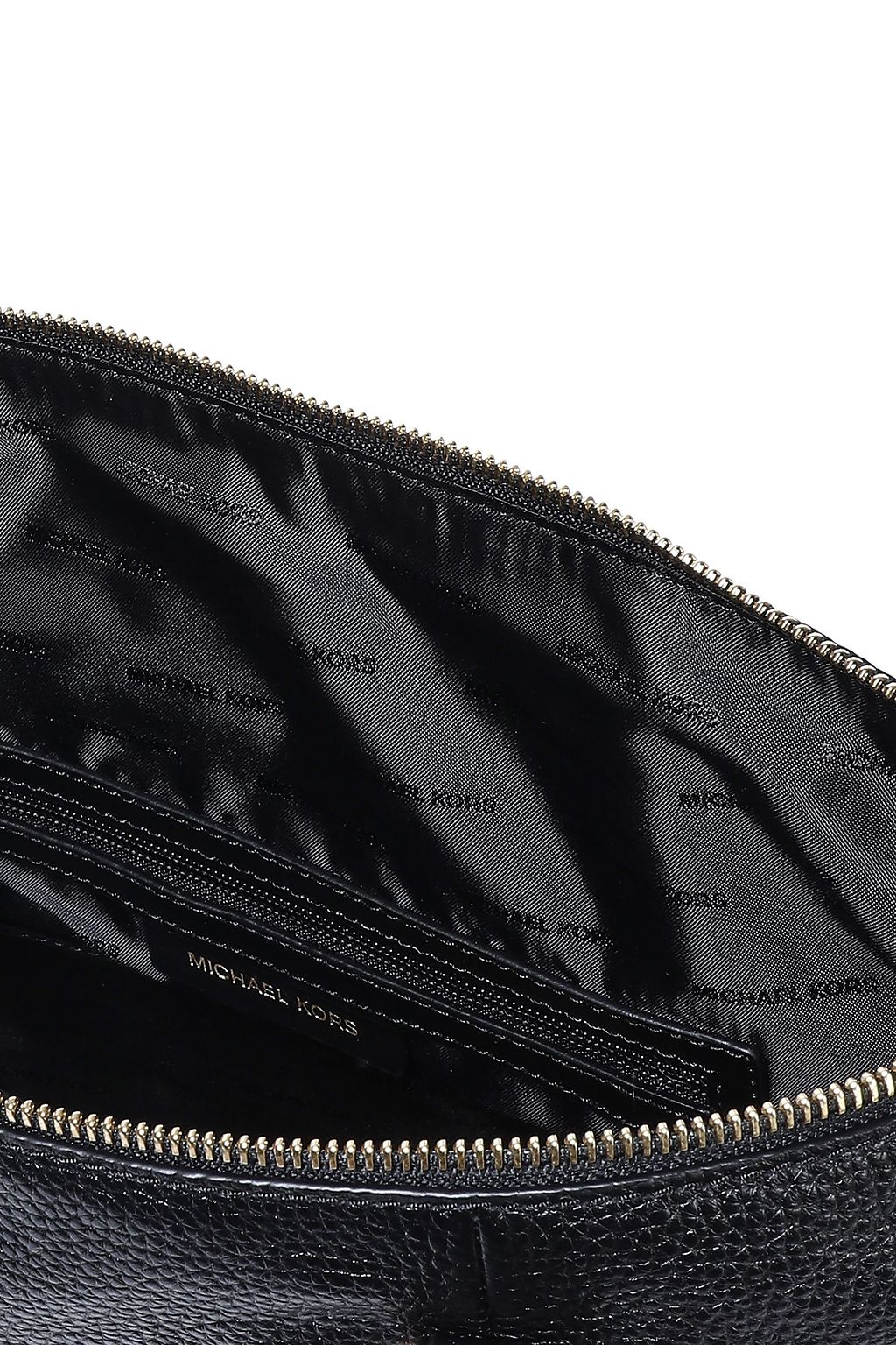 MICHAEL MICHAEL KORS Grosgrain-trimmed pebbled-leather tote