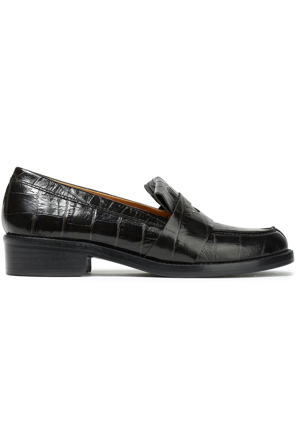 croc effect loafers