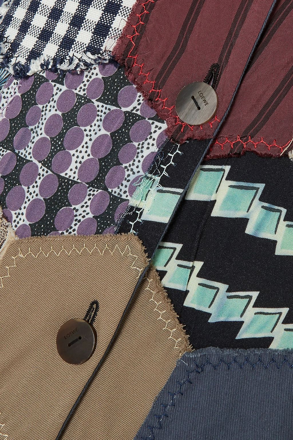 LOEWE Patchwork woven coat