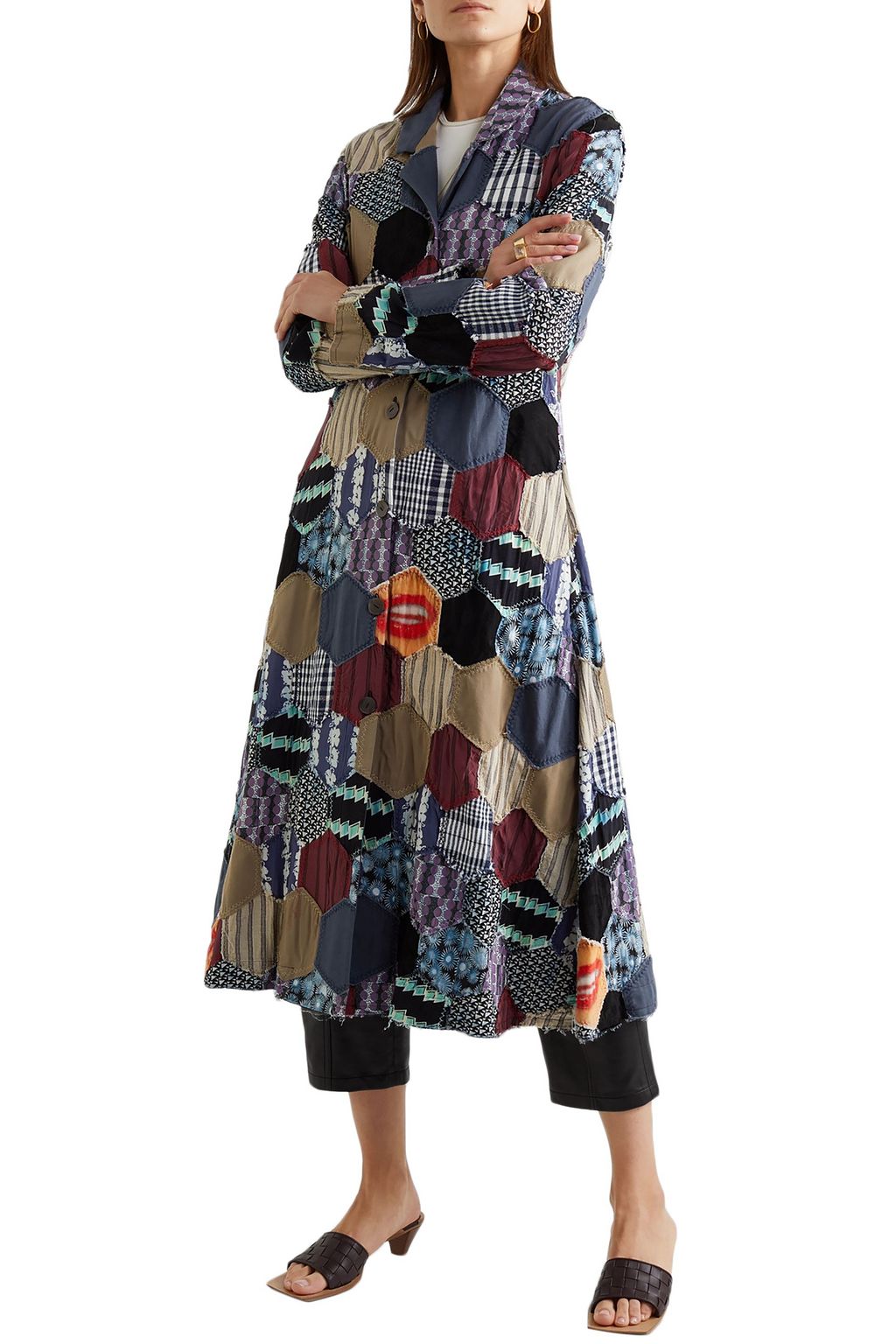 LOEWE Patchwork woven coat