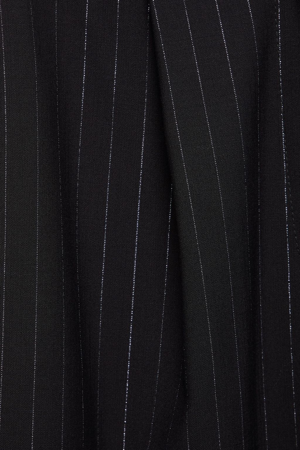 KENZO Cropped metallic pinstriped wool-blend straight-leg pants