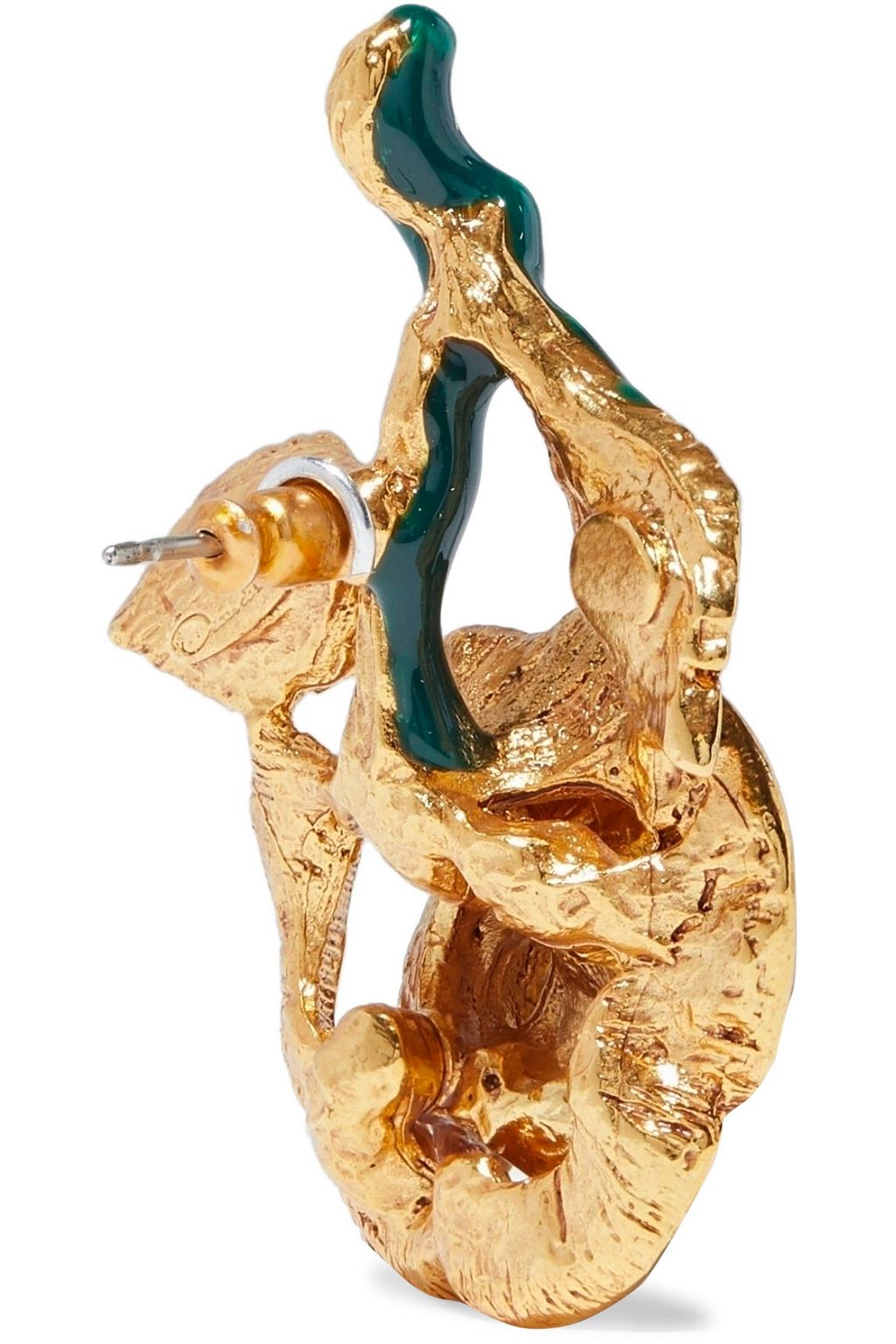 OSCAR DE LA RENTA Gold-tone resin earrings