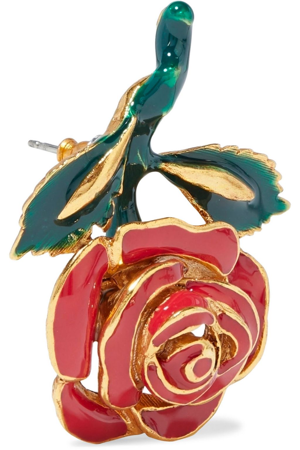 OSCAR DE LA RENTA Gold-tone resin earrings