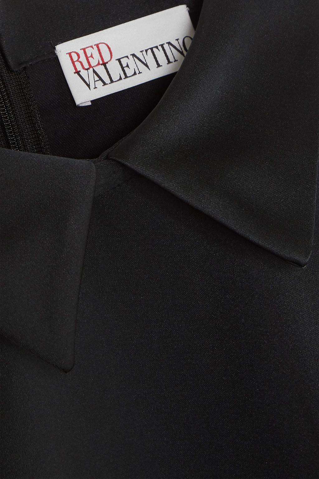 REDVALENTINO サテントリム ベルベット ミニワンピース