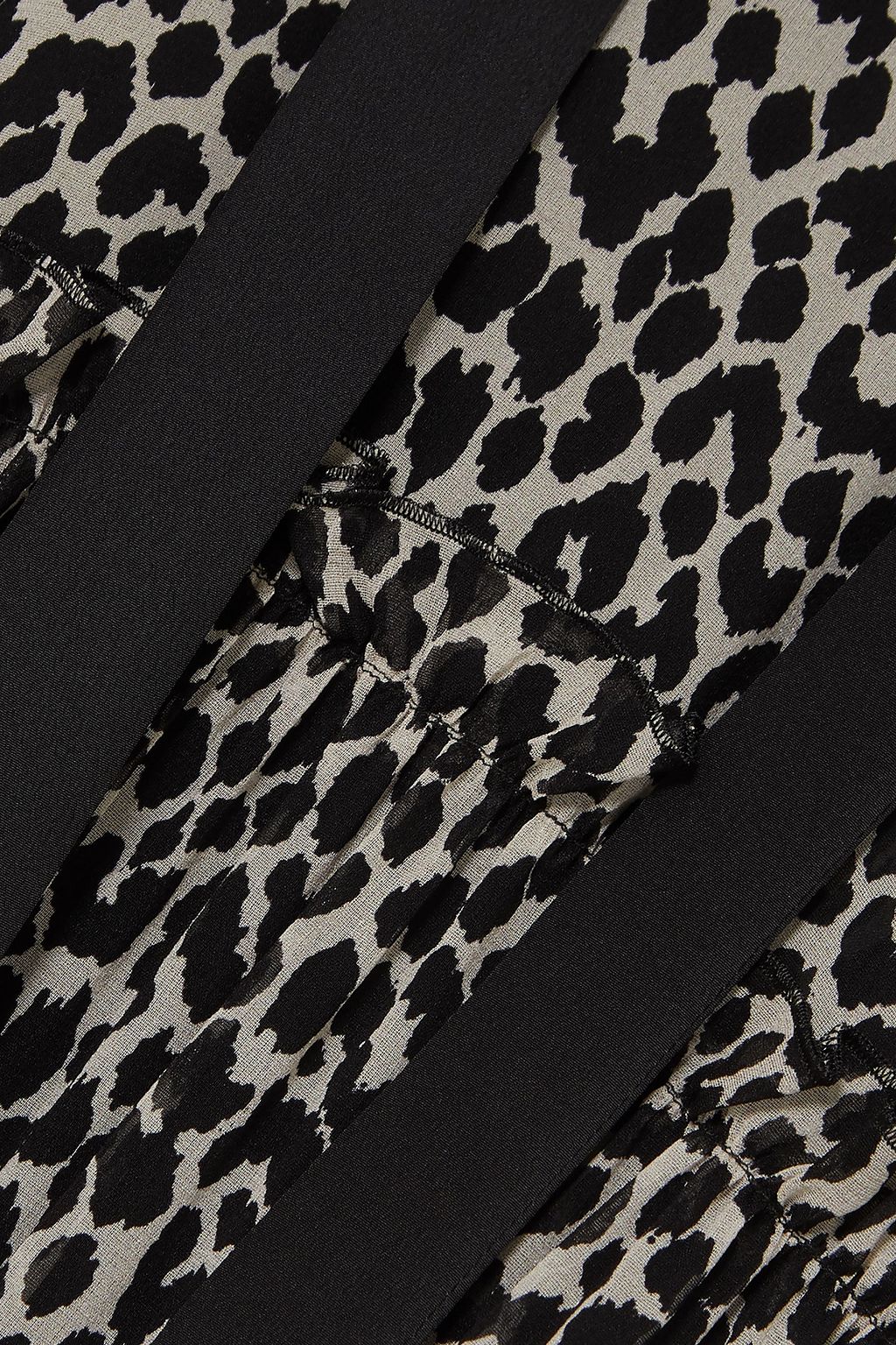 REDVALENTINO Pussy-bow leopard-print silk-blend chiffon midi dress