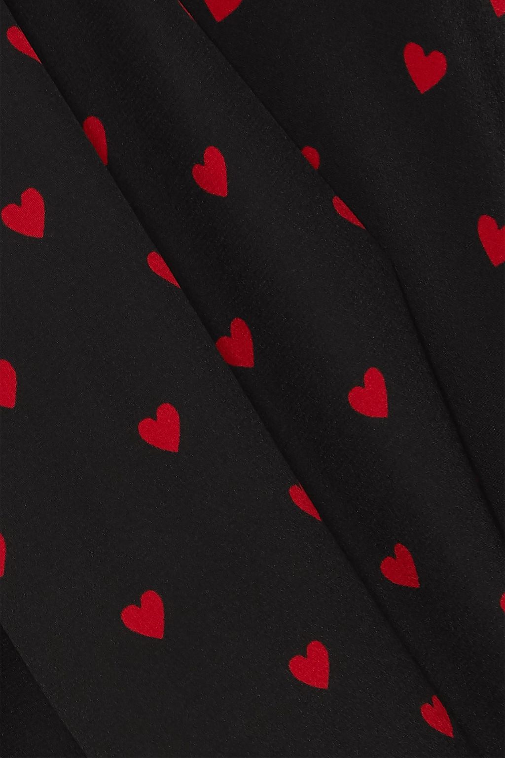 REDVALENTINO بلوزة بياقة فيونكة من قماش كريب دي شين الحريري المطبع برسومات