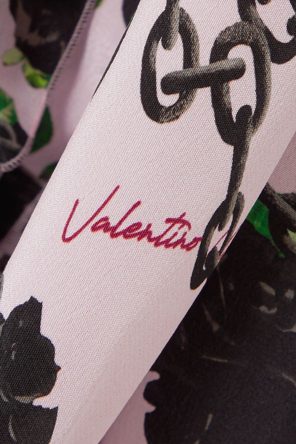 VALENTINO GARAVANI Ruffled printed silk crepe de chine blouse