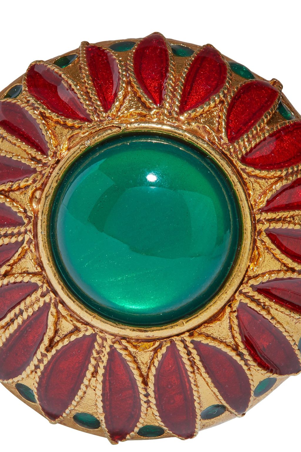 OSCAR DE LA RENTA Gold-tone resin ring