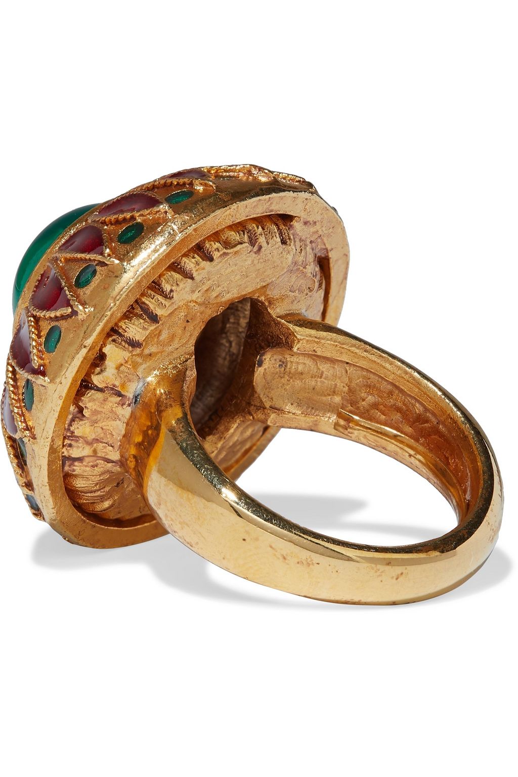 OSCAR DE LA RENTA Gold-tone resin ring
