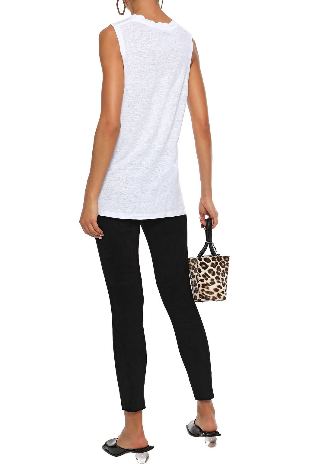 IRO Tadonis cropped stretch-suede leggings