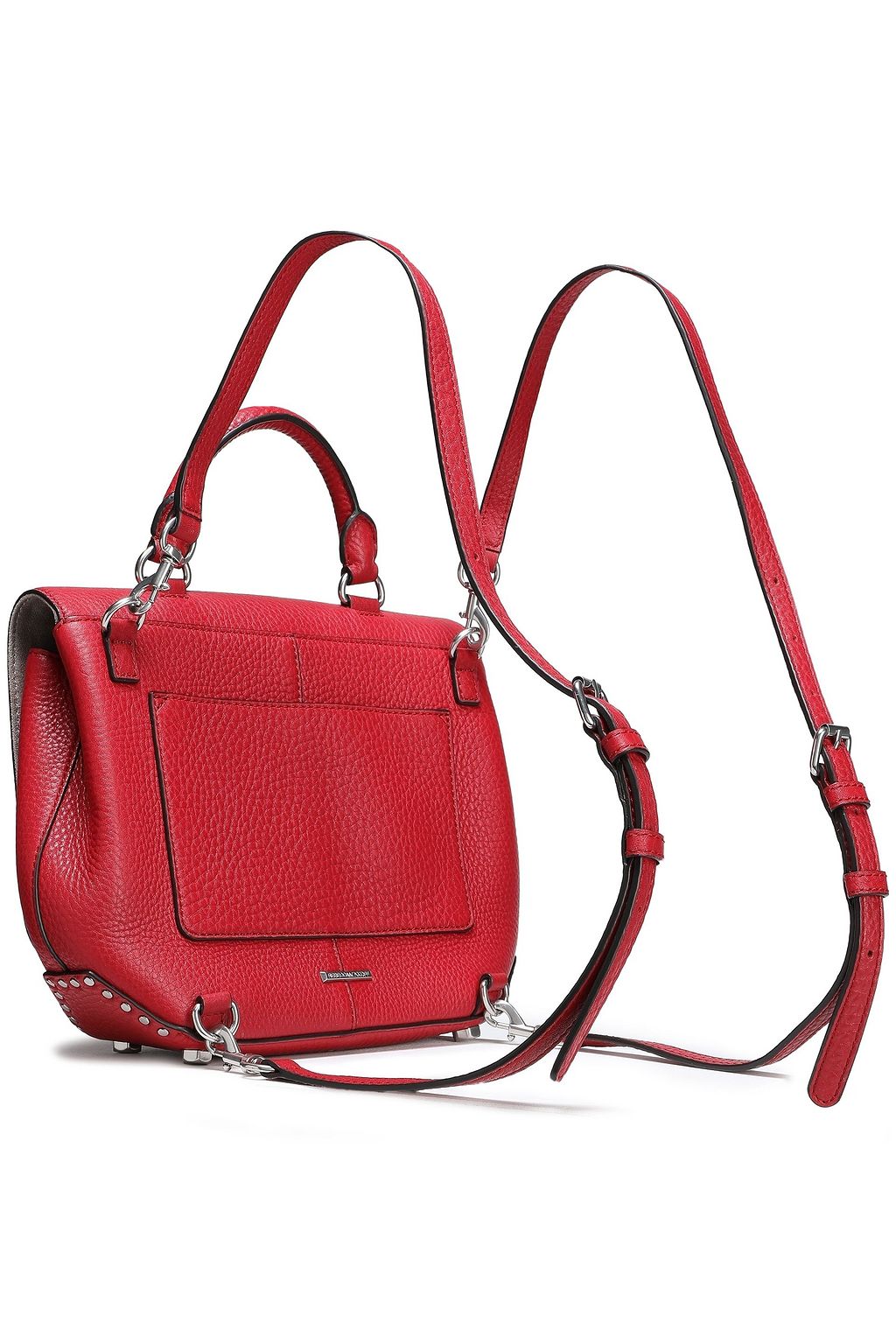 REBECCA MINKOFF Studded pebbled-leather backpack