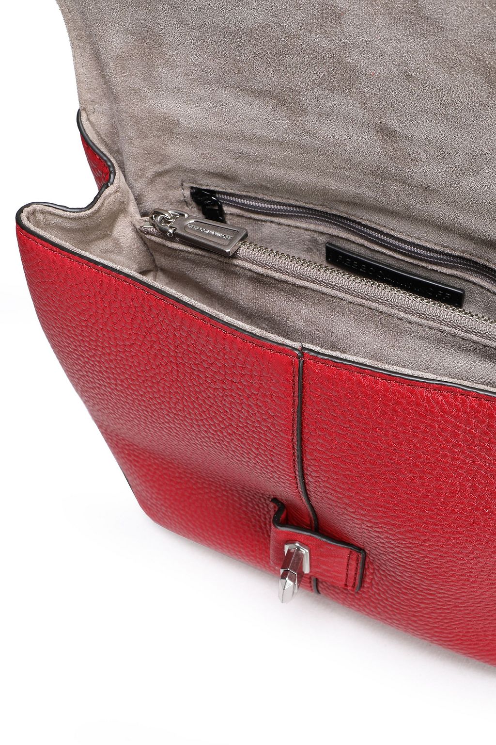 REBECCA MINKOFF Studded pebbled-leather backpack