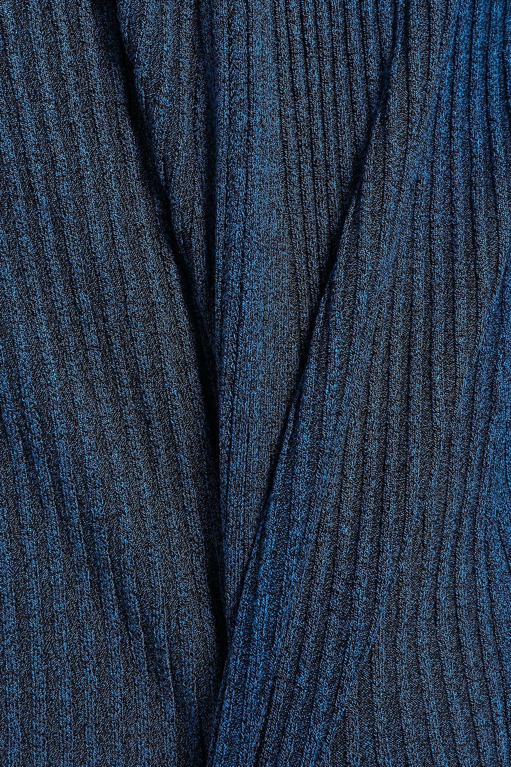 SANDRO Ribbed-knit midi dress
