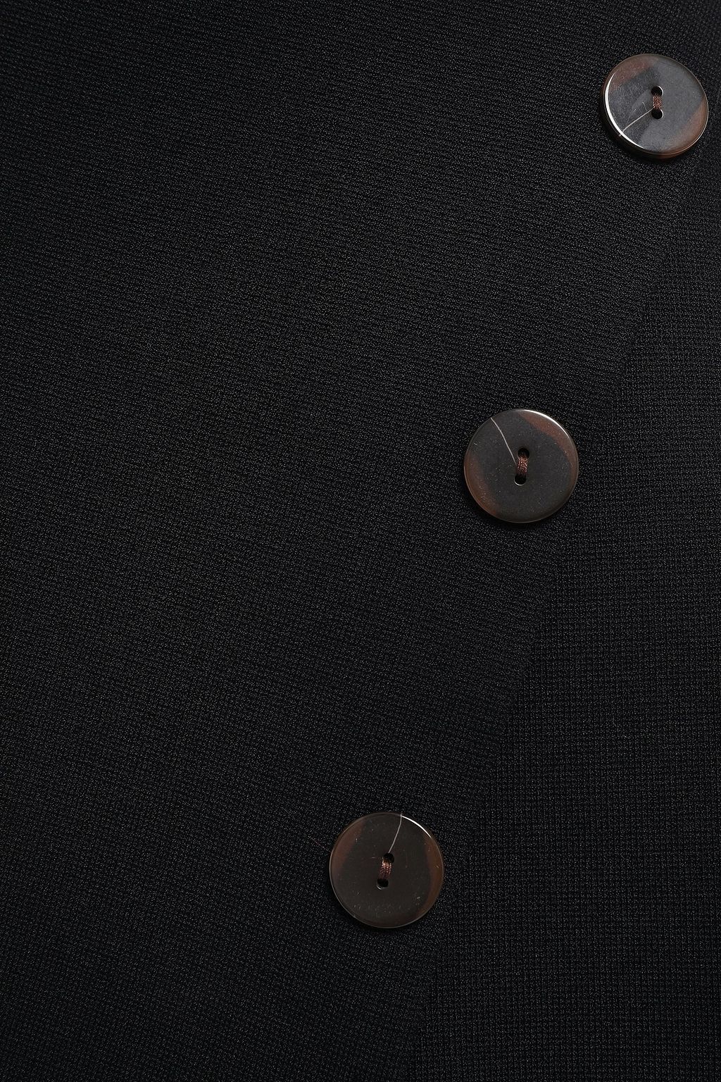 SANDRO Button-detailed wrap-effect stretch-ponte mini skirt