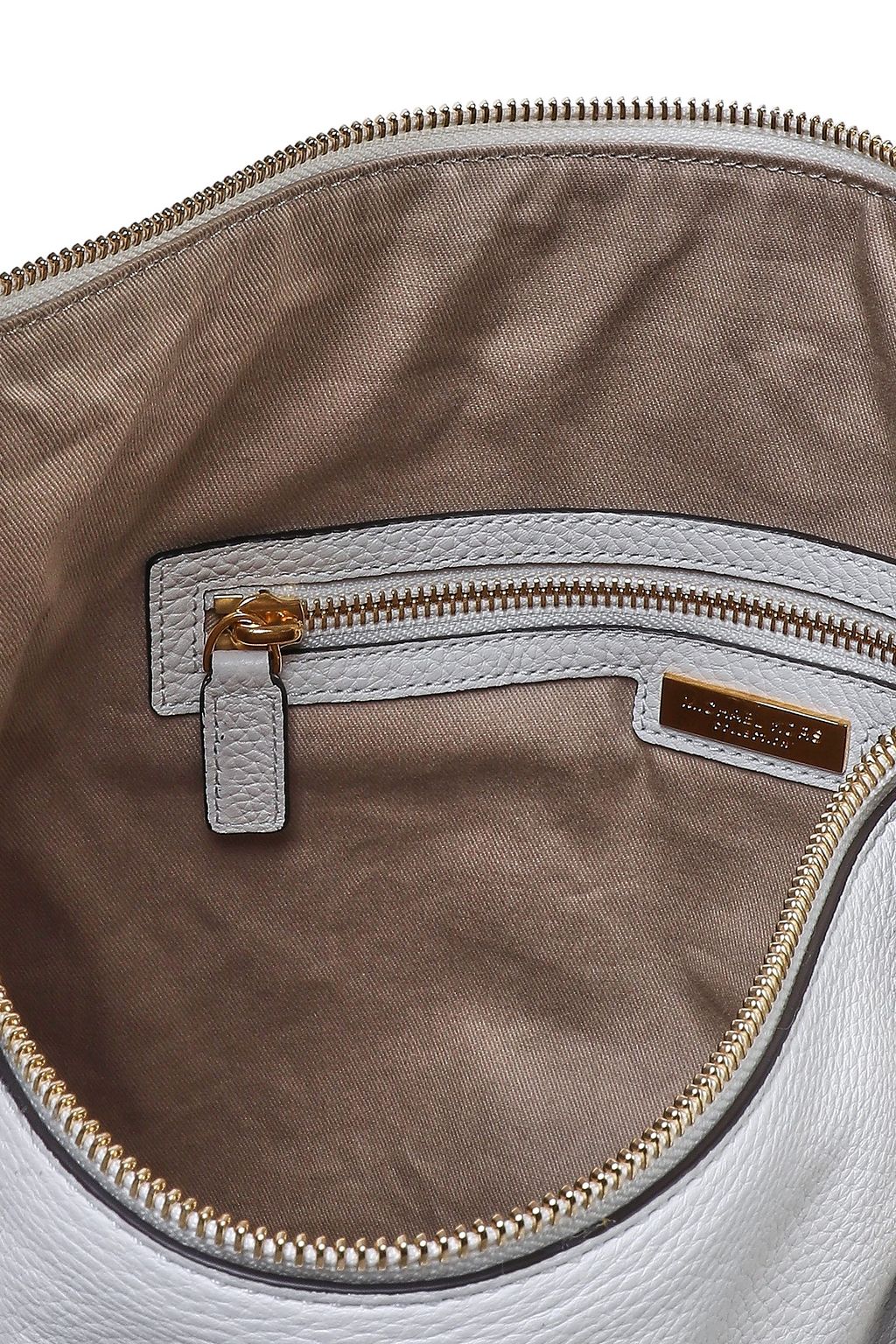 MICHAEL KORS COLLECTION Braid-trimmed textured-leather shoulder bag