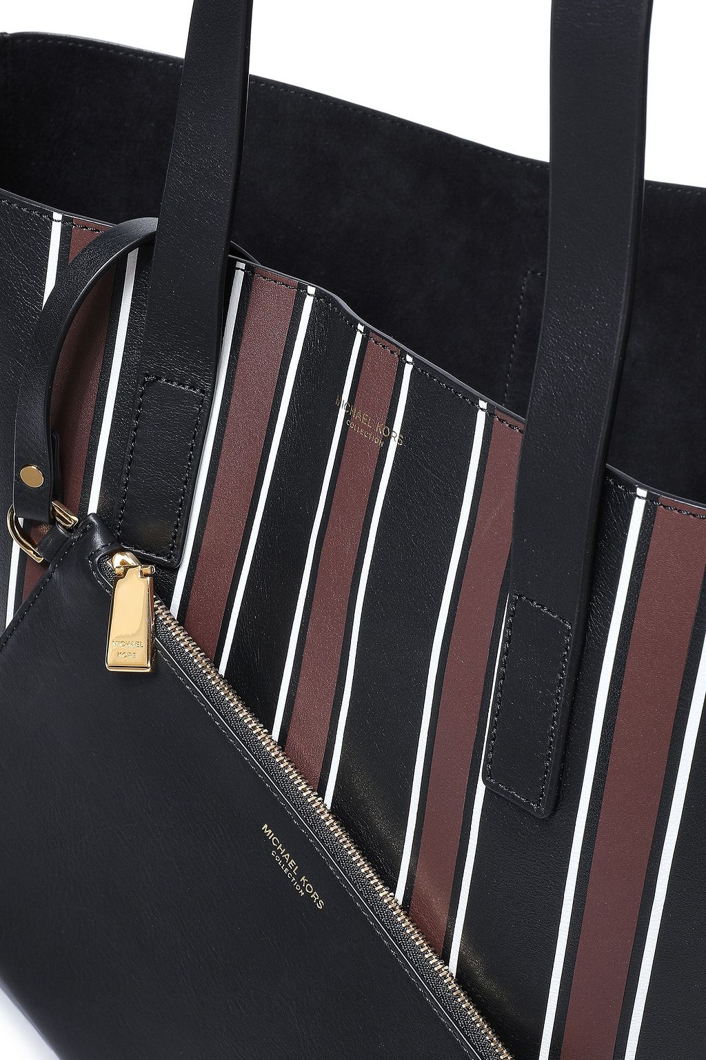 MICHAEL KORS COLLECTION Striped leather tote