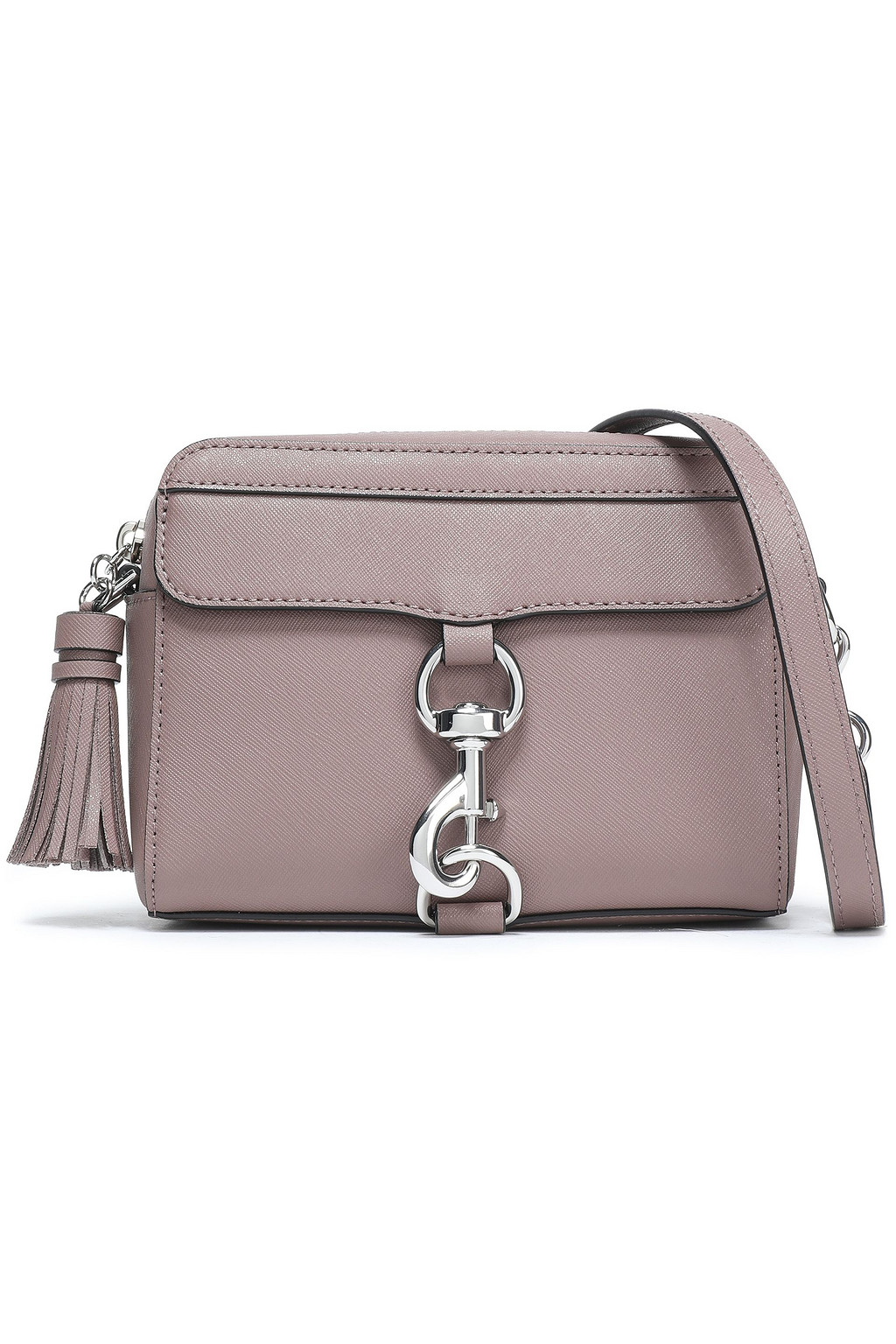 REBECCA MINKOFF M.A.B. clasp-detailed textured-leather shoulder bag