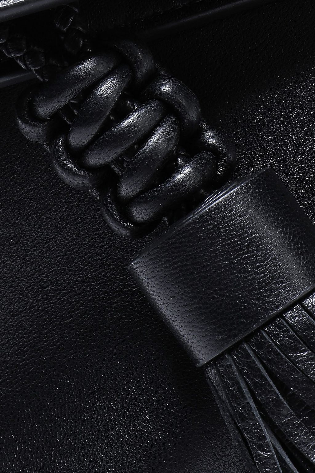 MICHAEL KORS COLLECTION Tassel-trimmed leather clutch