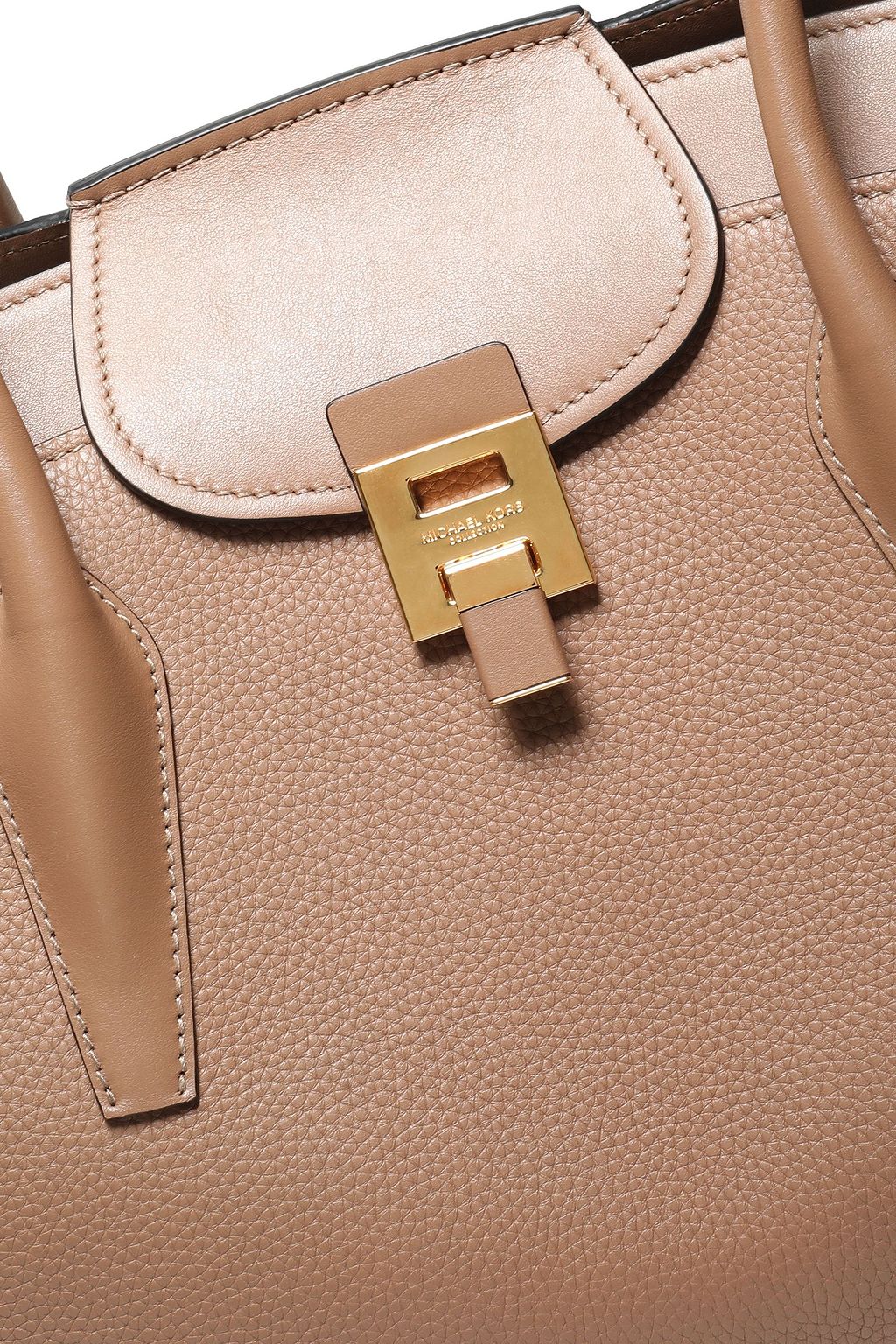 MICHAEL KORS COLLECTION Smooth and textured-leather shoulder bag