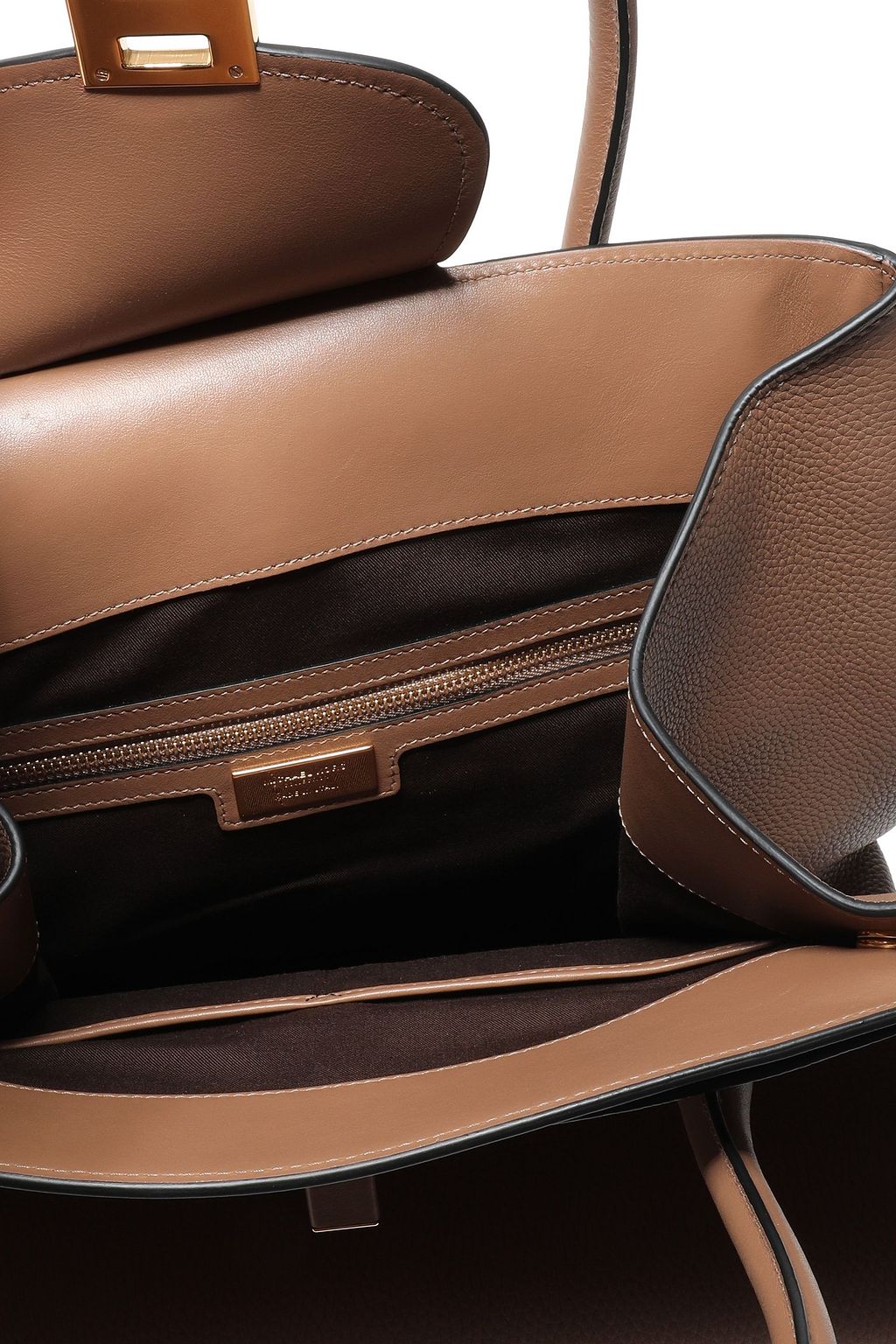 MICHAEL KORS COLLECTION Smooth and textured-leather shoulder bag