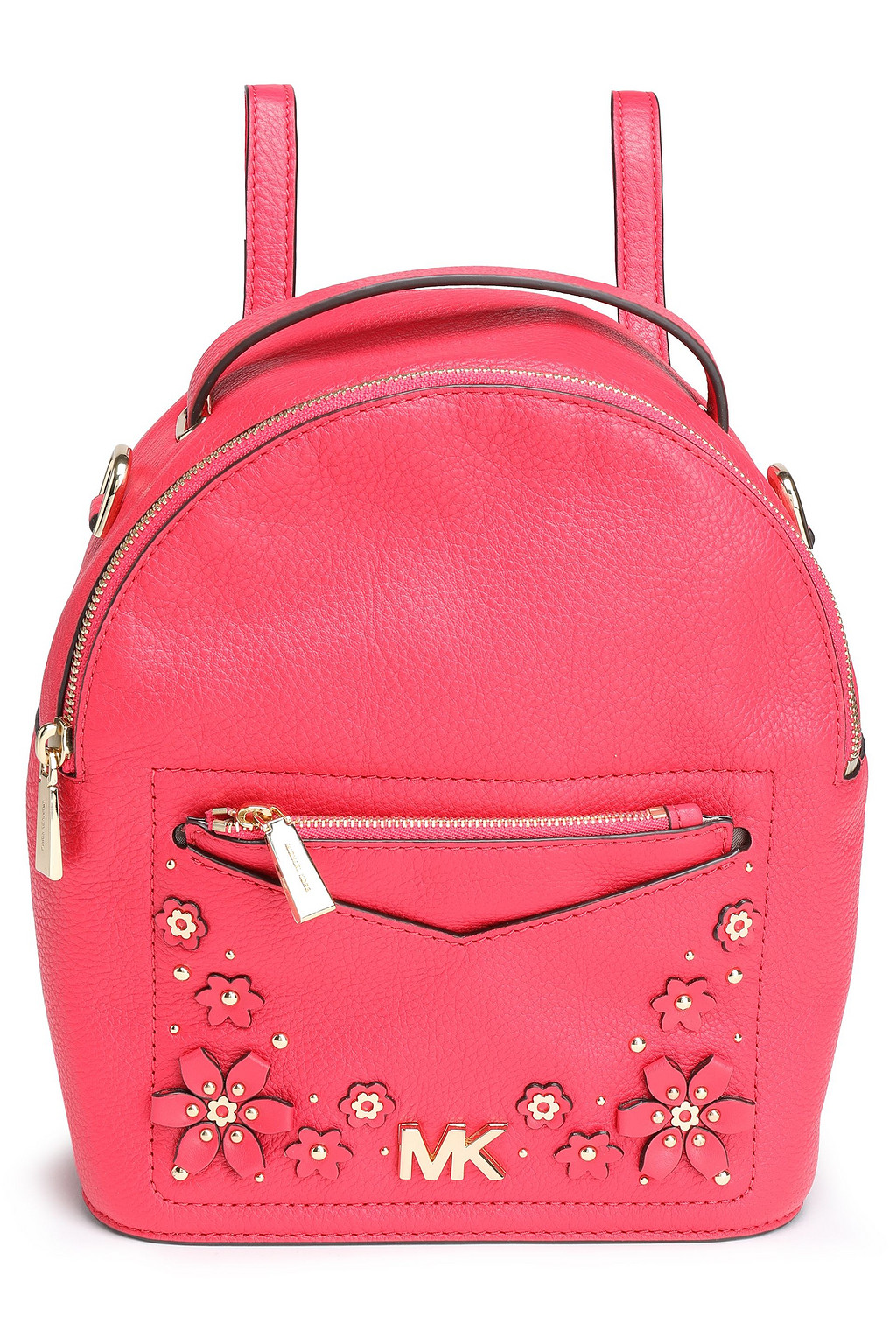 MICHAEL MICHAEL KORS Floral-appliquéd textured-leather backpack