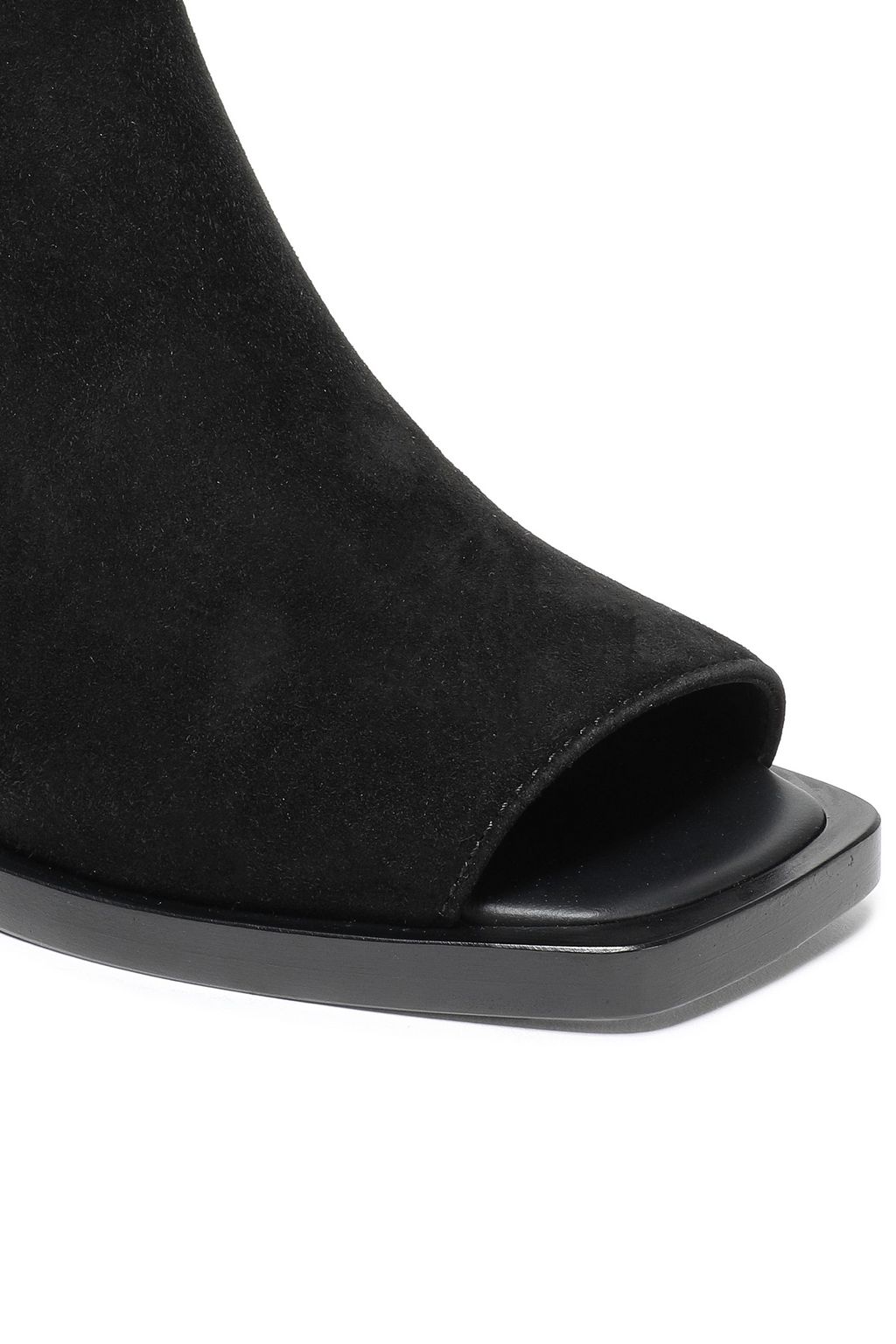 ANN DEMEULEMEESTER Cutout suede ankle boots
