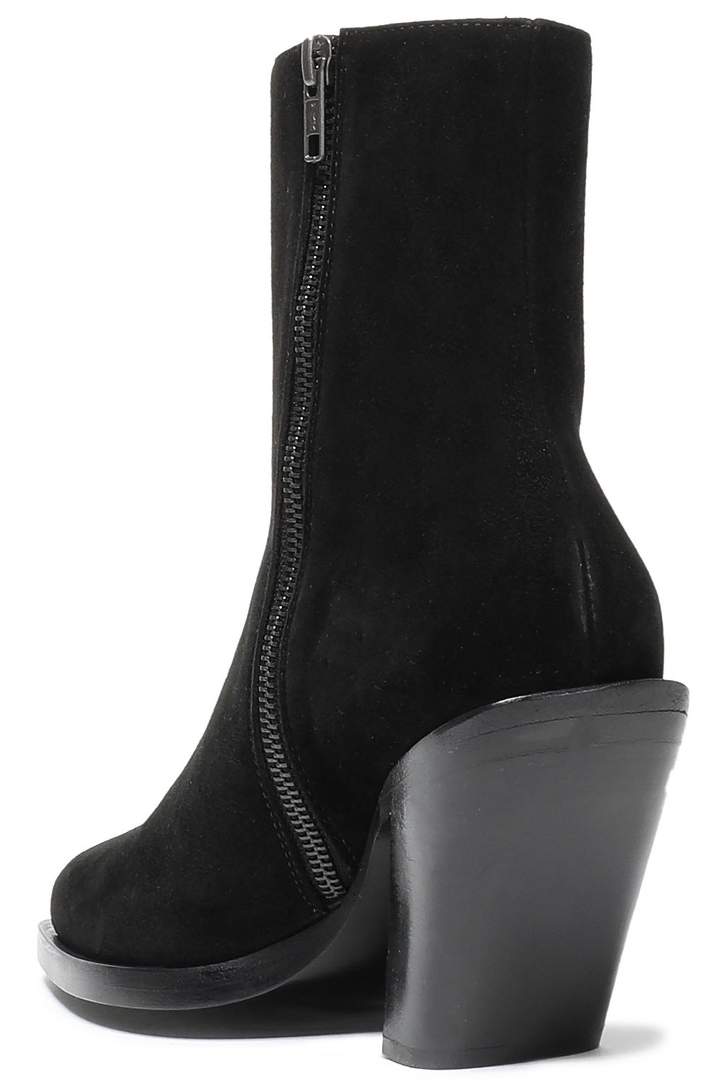 ANN DEMEULEMEESTER Cutout suede ankle boots