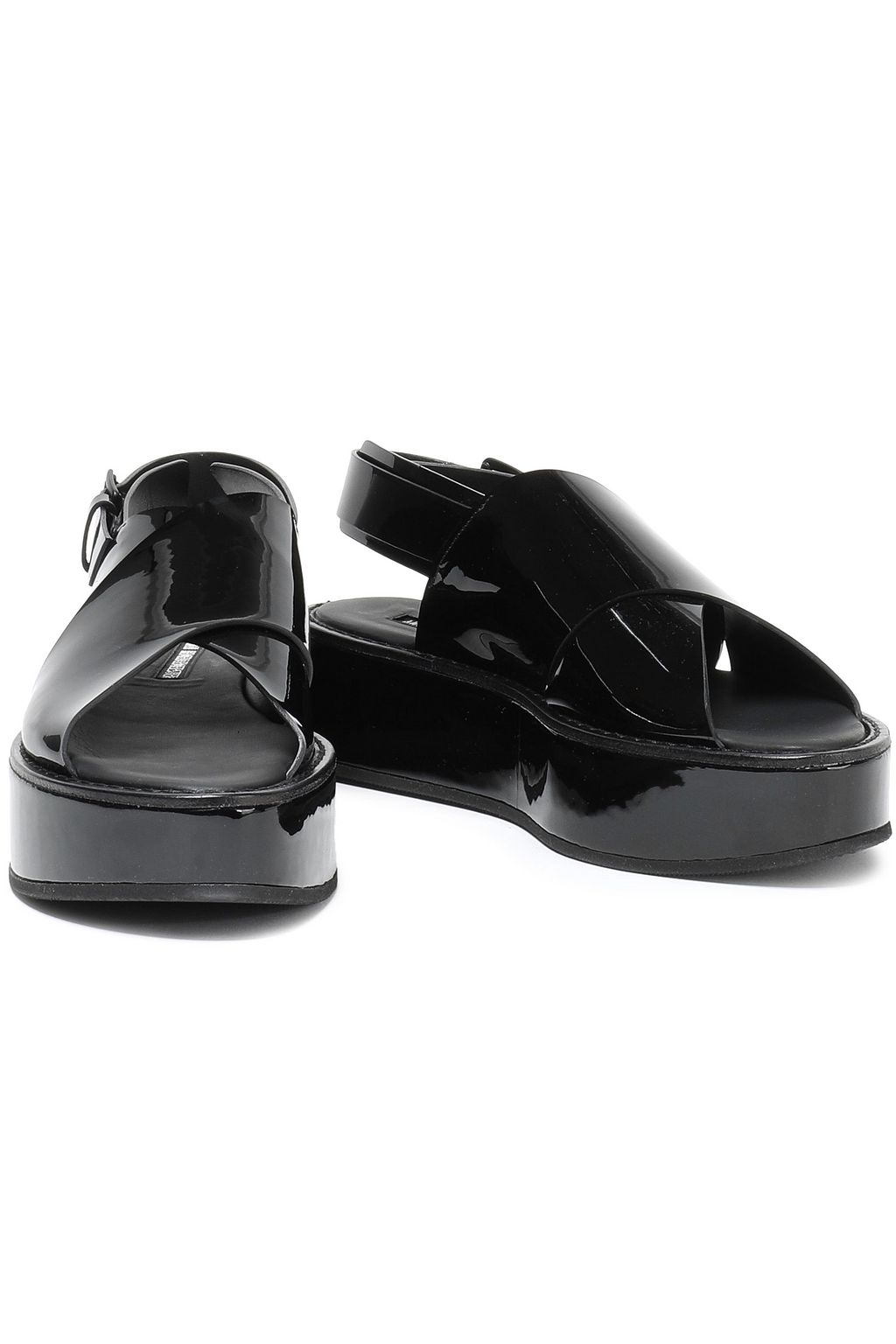 ANN DEMEULEMEESTER Patent-leather platform sandals