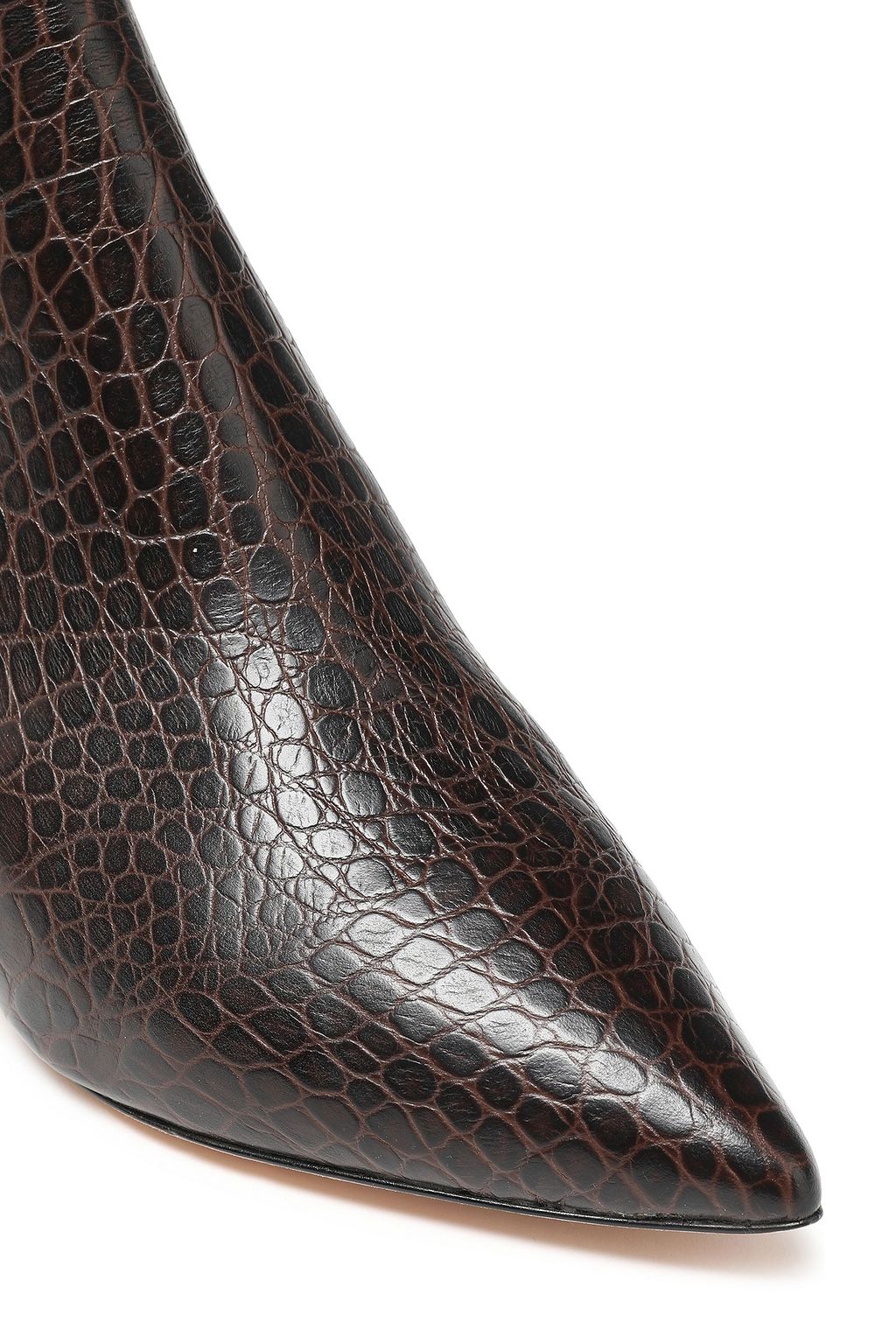 NANUSHKA Croc-effect leather ankle boots