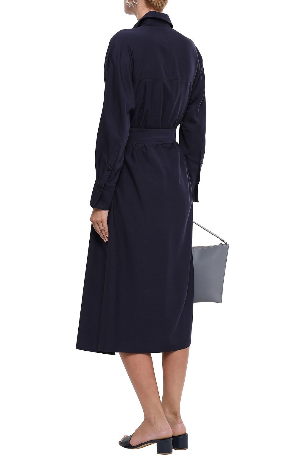 VINCE. Twill midi shirt dress