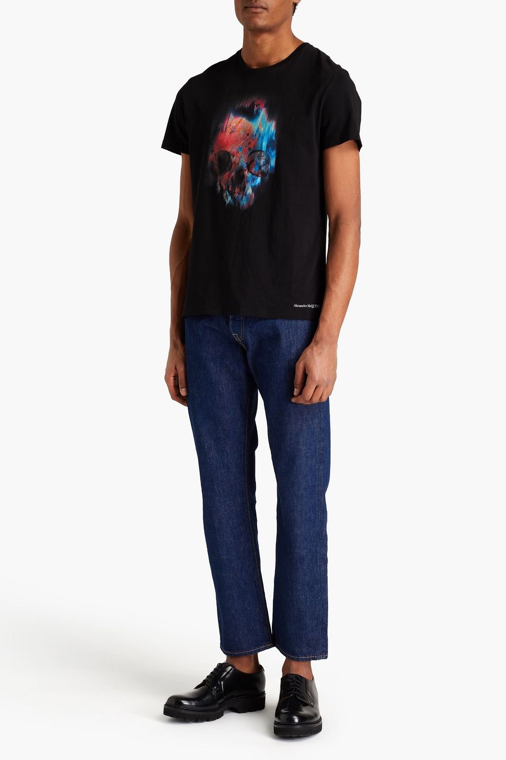 MCQUEEN Printed cotton-jersey T-shirt
