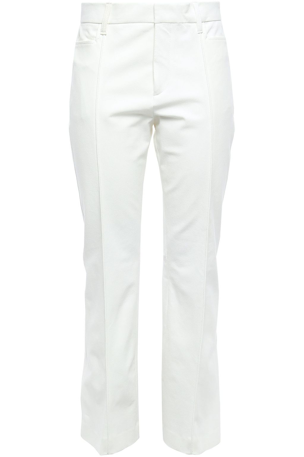white bootcut pants
