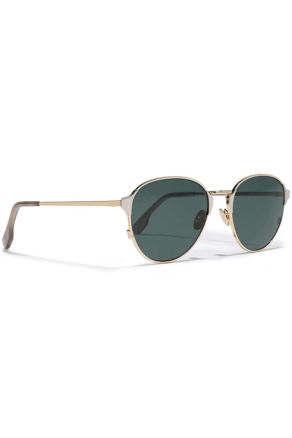 ZANZAN Zara round-frame gold-tone sunglasses
