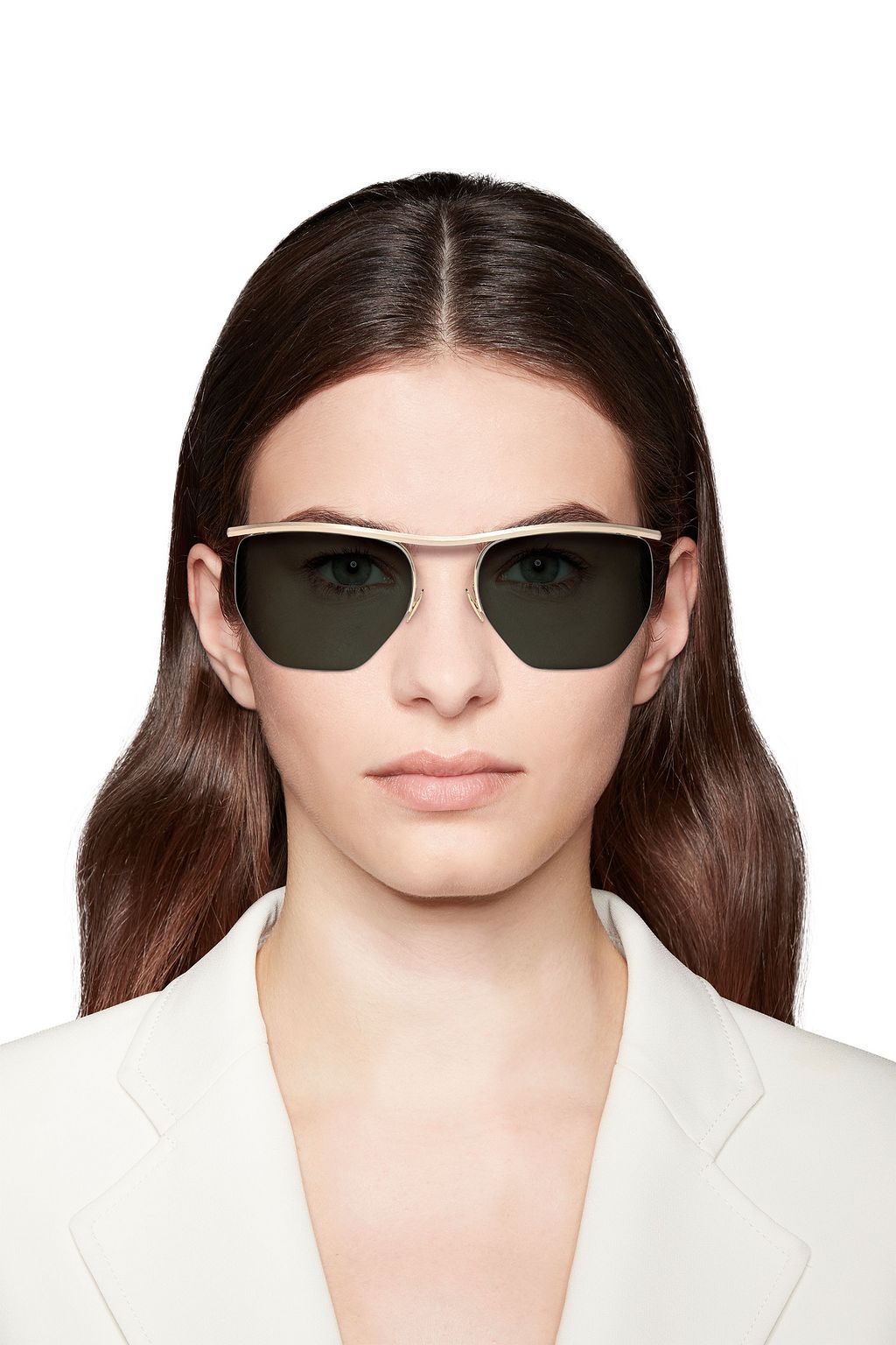 ZANZAN Paninaro D-frame gold-tone sunglasses