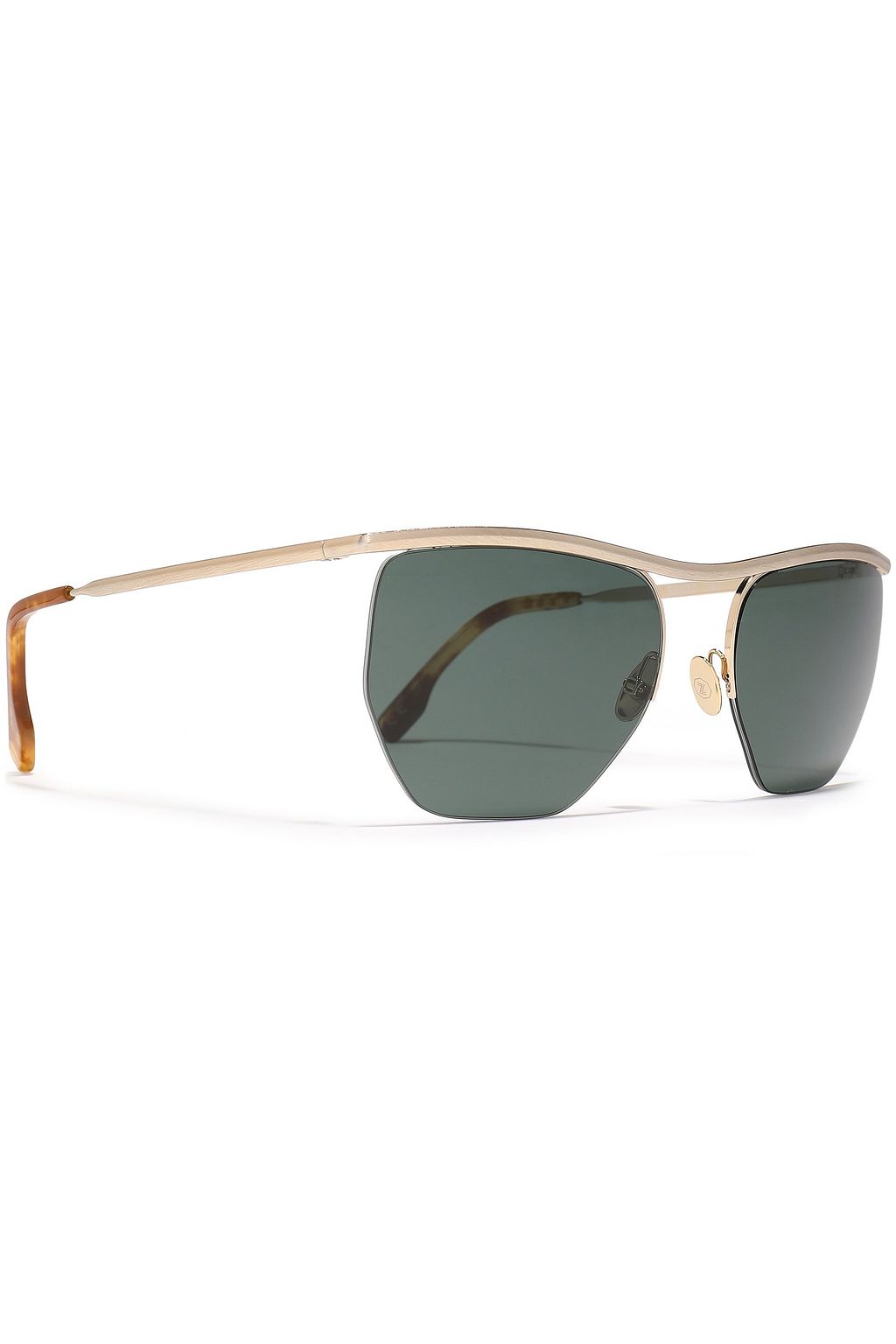 ZANZAN Paninaro D-frame gold-tone sunglasses