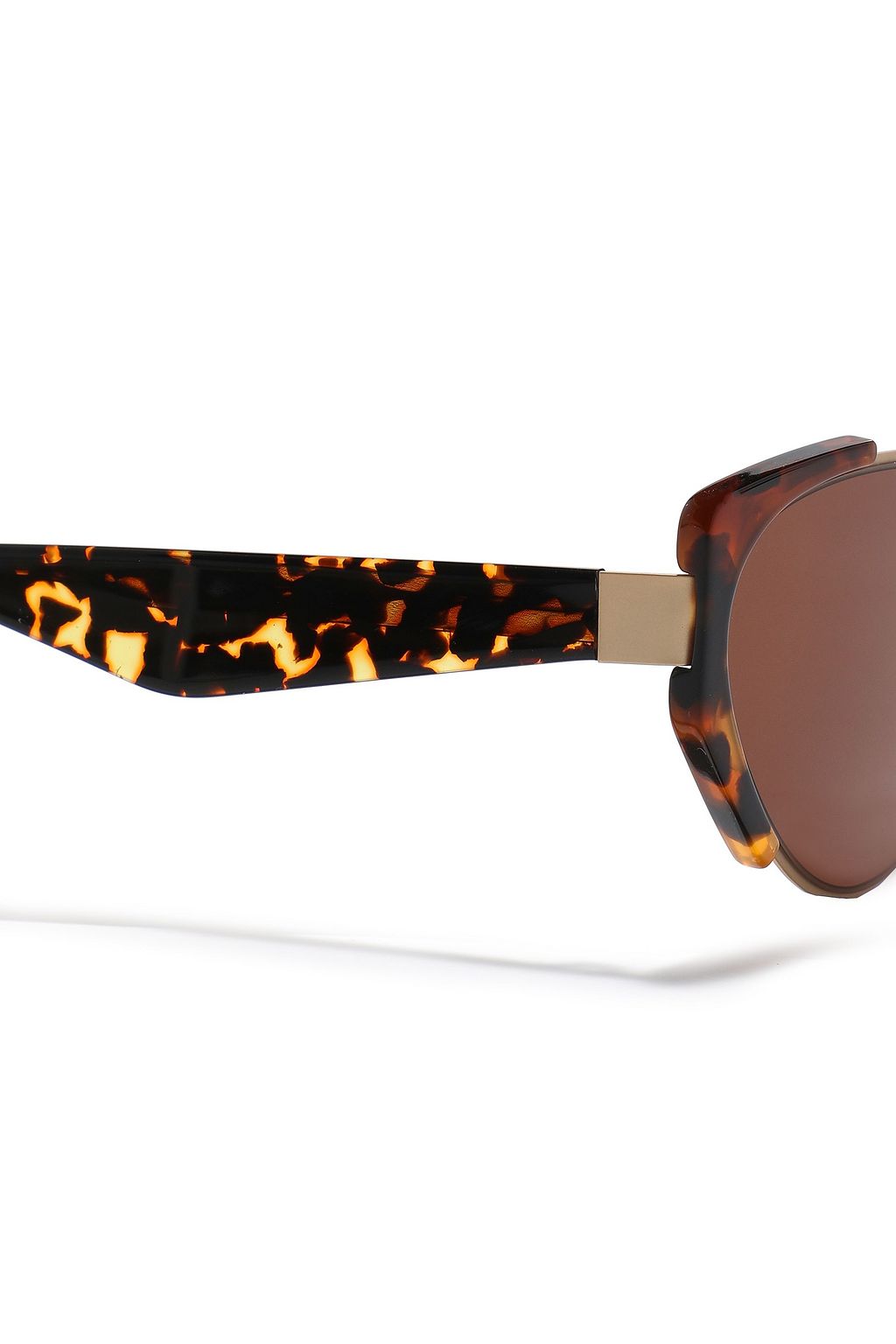 ZANZAN Gala D-frame gold-tone tortoiseshell acetate sunglasses