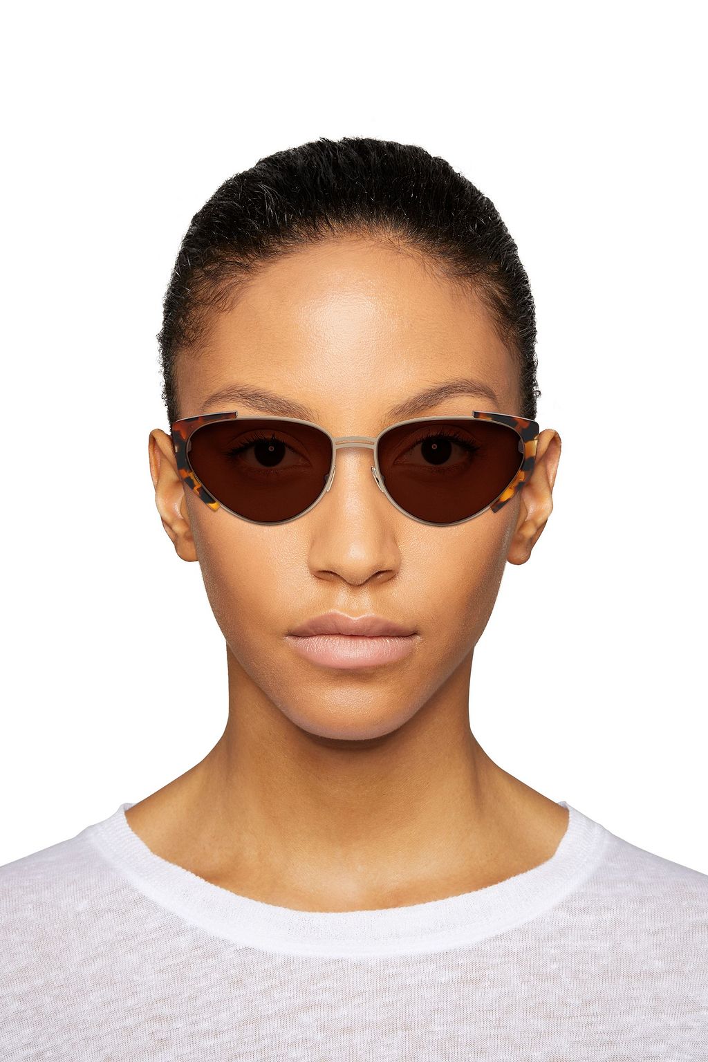 ZANZAN Gala D-frame gold-tone tortoiseshell acetate sunglasses