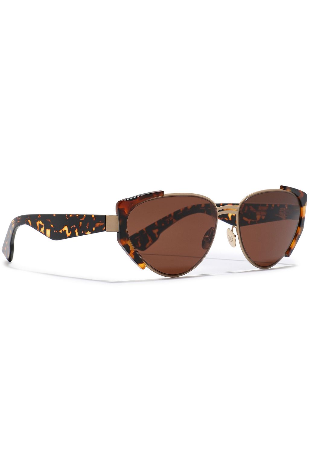 ZANZAN Gala D-frame gold-tone tortoiseshell acetate sunglasses