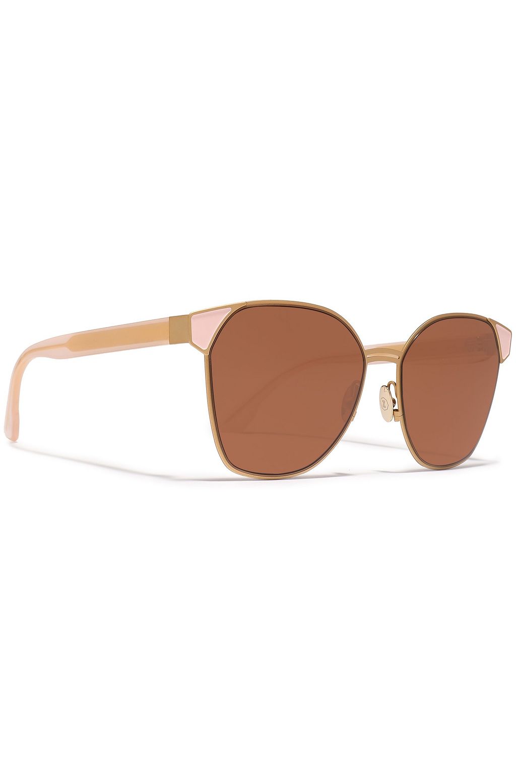 ZANZAN Mazzini round-frame gold-tone and enamel sunglasses