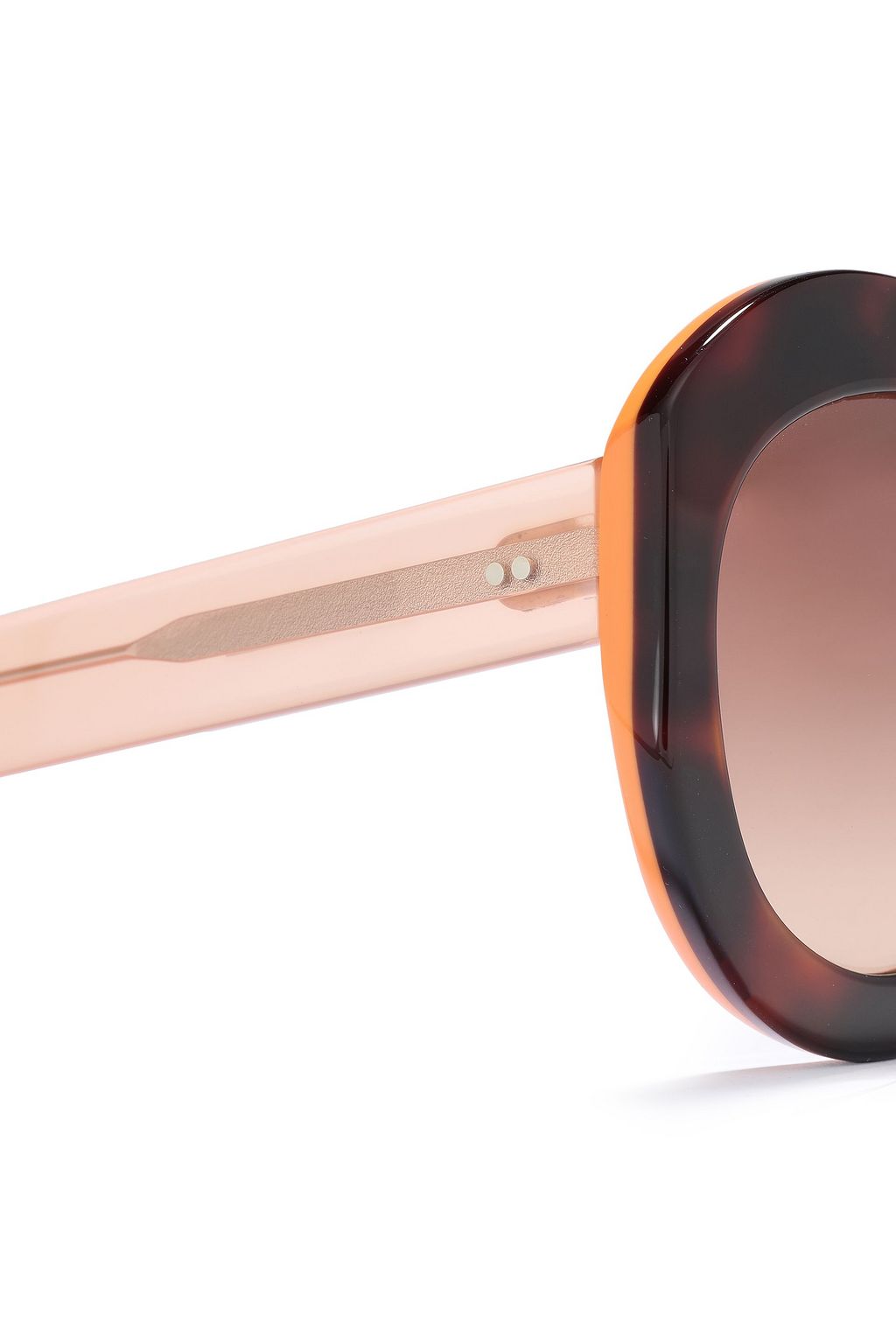 ZANZAN Round-frame tortoiseshell acetate sunglasses