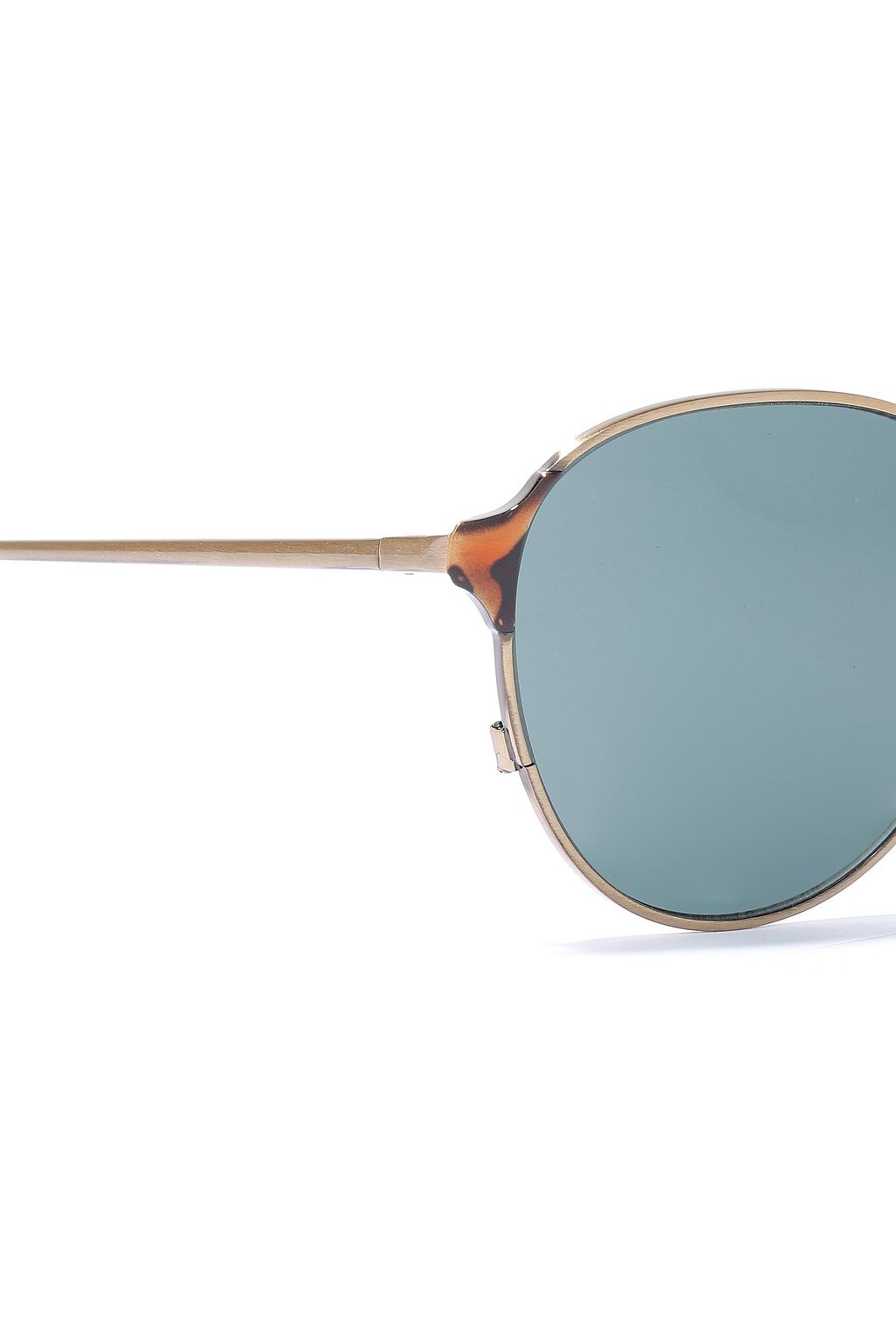 ZANZAN Arango round-frame burnished gold-tone sunglasses