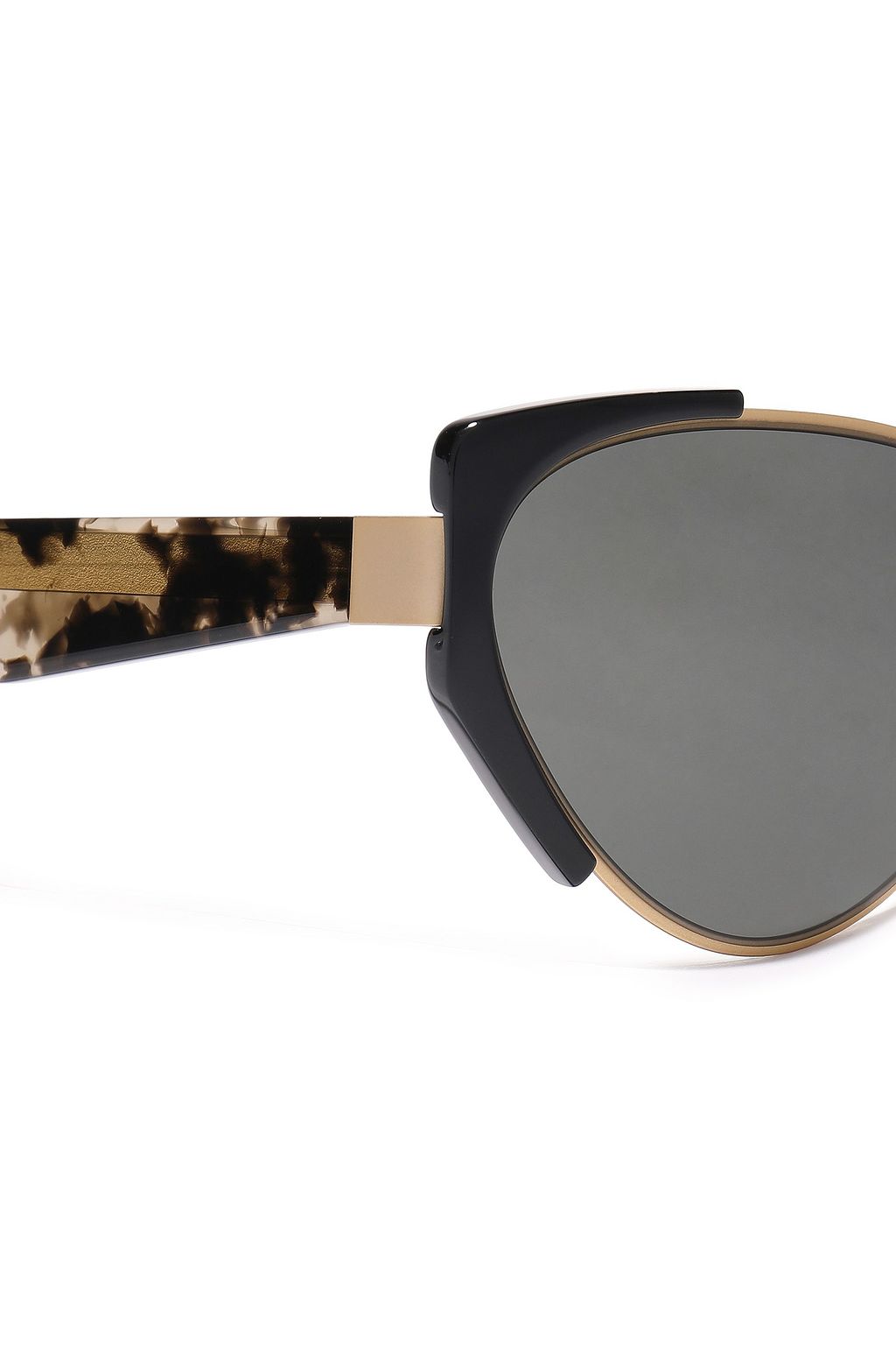 ZANZAN Cat-eye acetate and gold-tone sunglasses