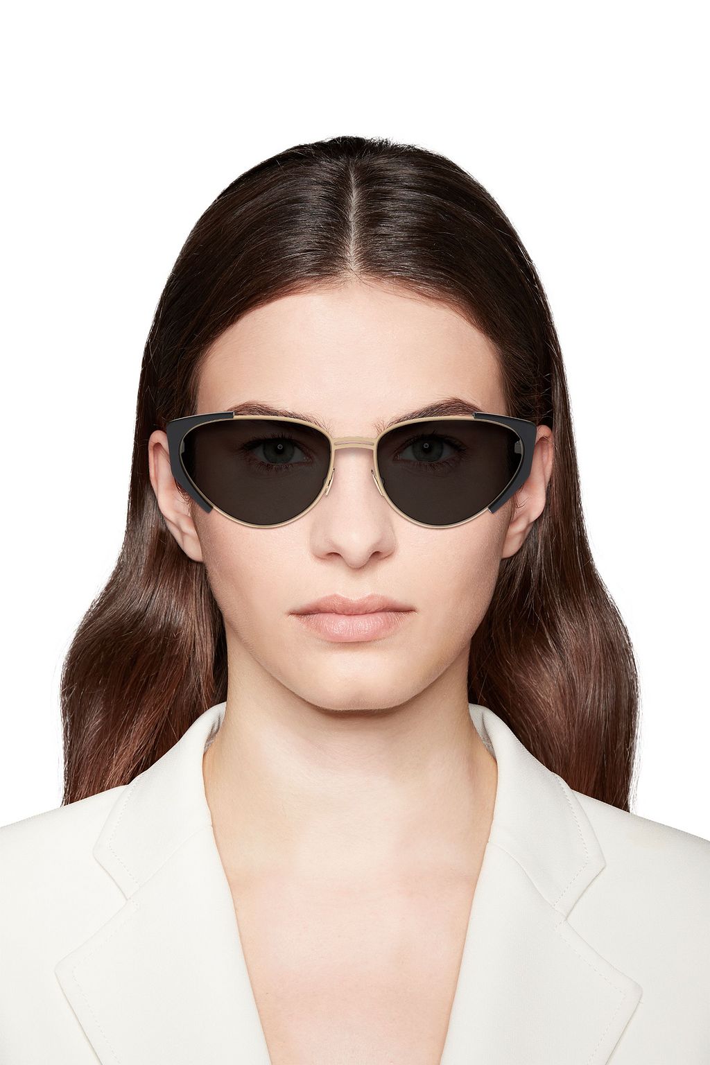 ZANZAN Cat-eye acetate and gold-tone sunglasses