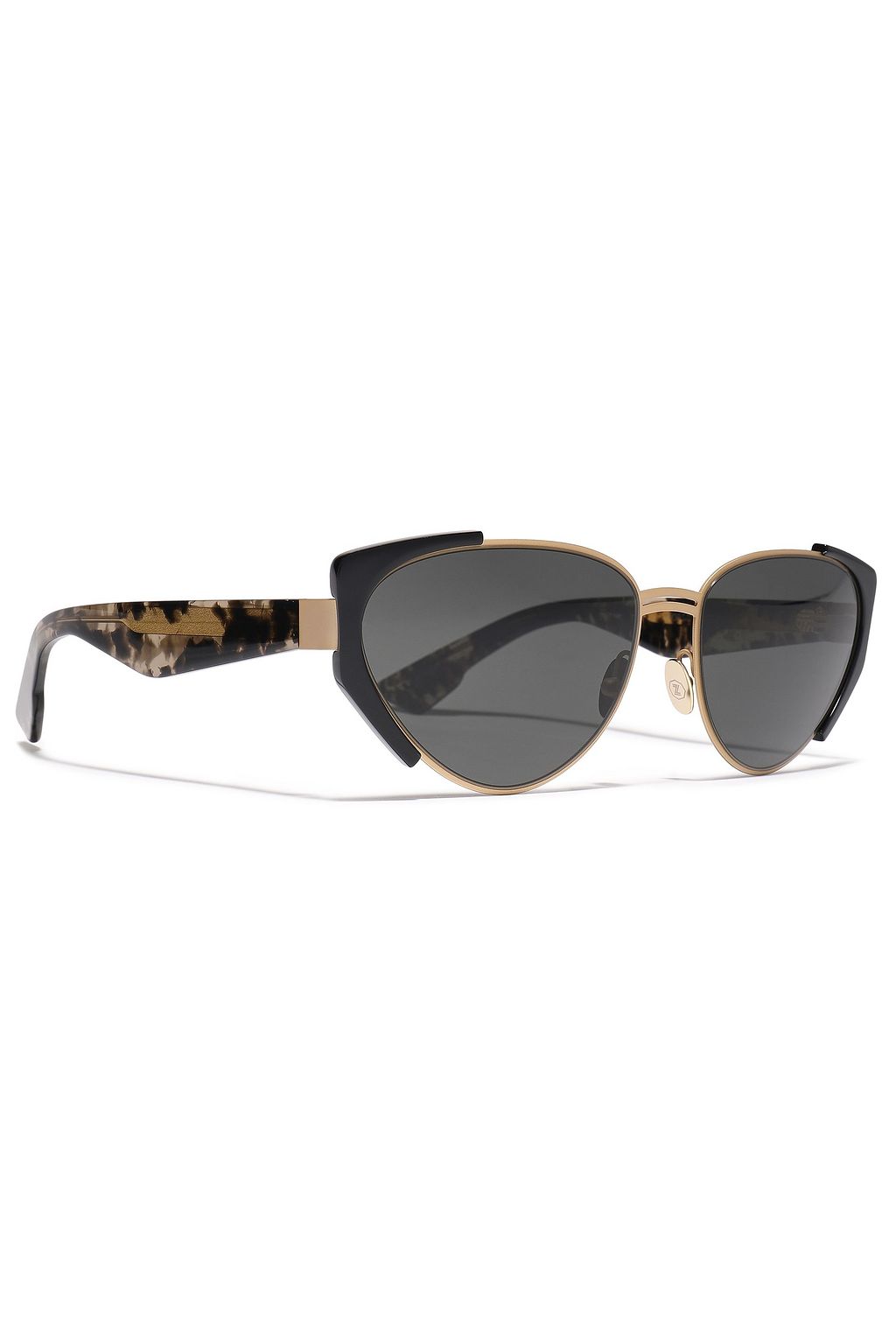 ZANZAN Cat-eye acetate and gold-tone sunglasses