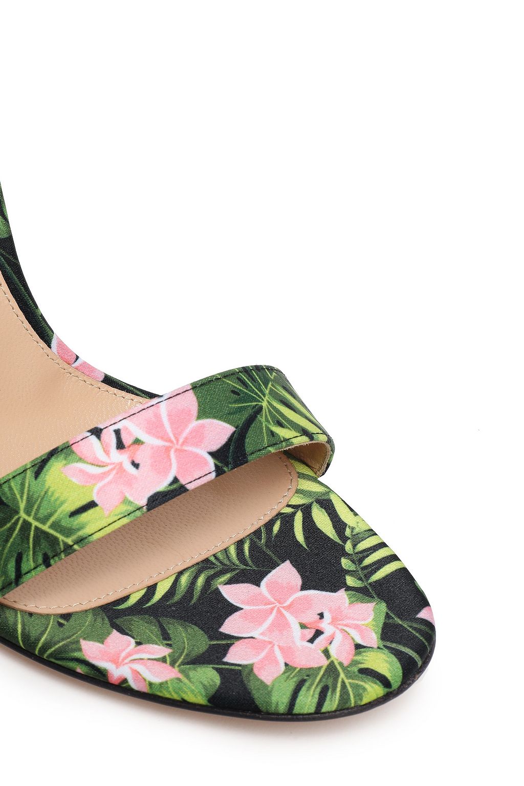 GIANVITO ROSSI Portofino 105 floral-print satin sandals