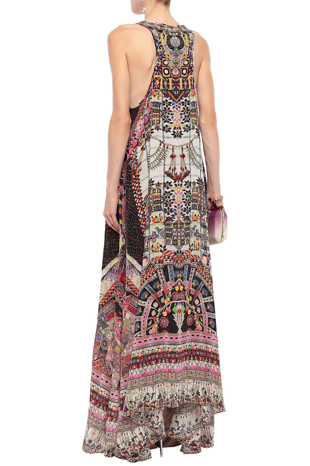 CAMILLA Tiny Dancer crystal-embellished printed silk crepe de chine maxi dress